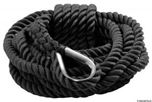 Cima ormeggio nera 14 mm x 12 m